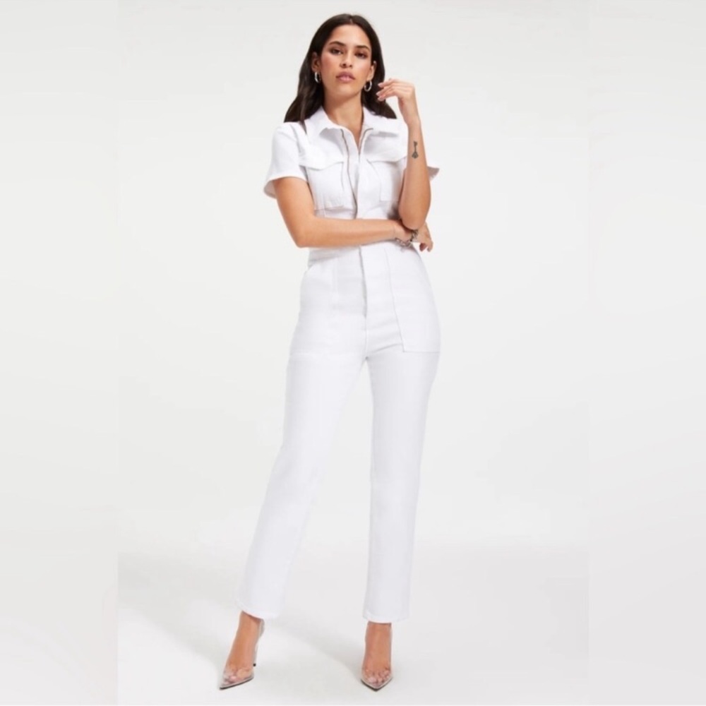 Good American Fit for Success white jumpsuit size 1 xs
